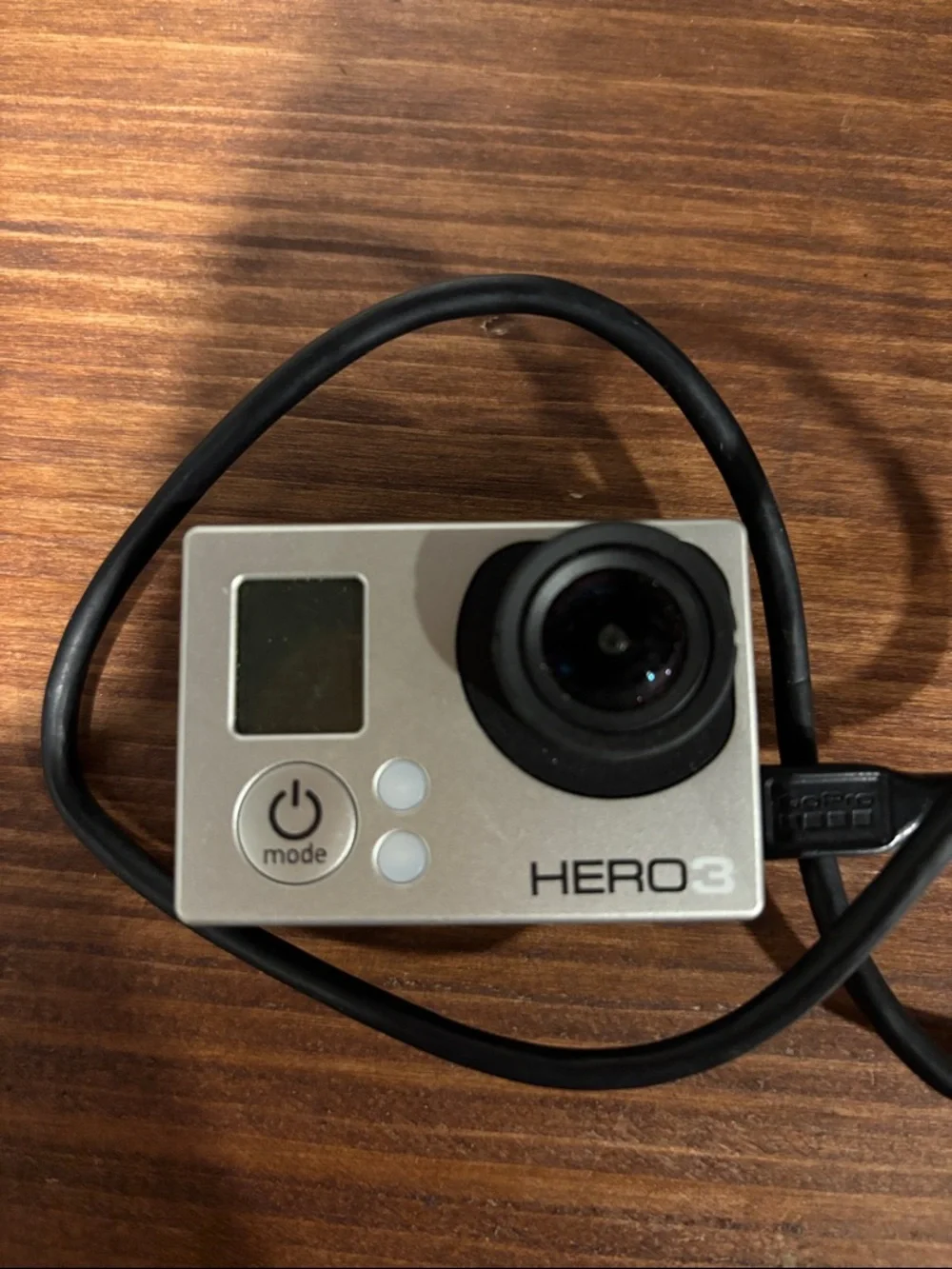 GoPro HERO3 Silver and Black Action Camera with USB Cable